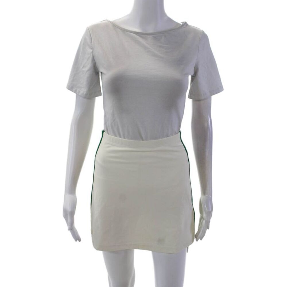 Lune Active Womens River Lift Stretch Pull-On A-Line Skort Cream Size S